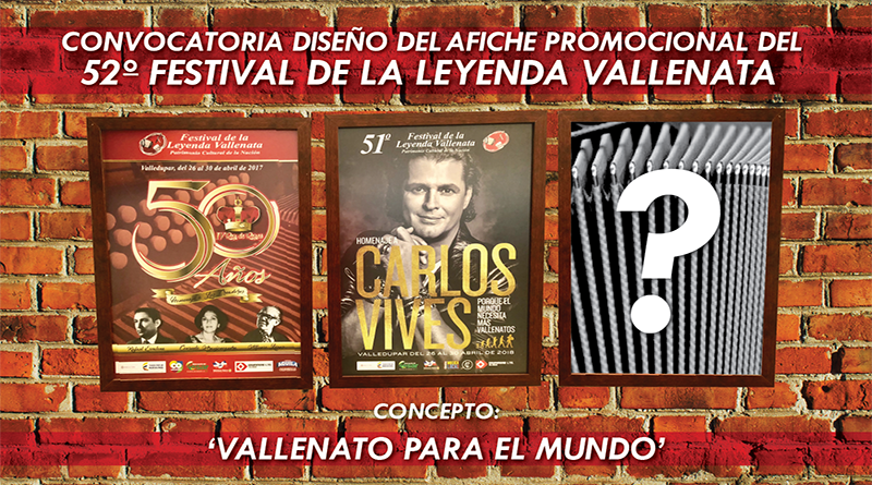 Abierta convocatoria para el afiche del 52° Festival de la Leyenda Vallenata 2019.