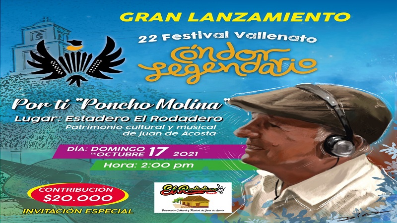 En Juan de Acosta, este domingo presentan el Festival Vallenata «Condor Legendario»  ,