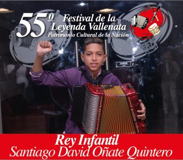 Santiago David Oñate Quintero Rey Acordeón Infantil de la Versión 55 del Festival de la Leyenda Vallenata