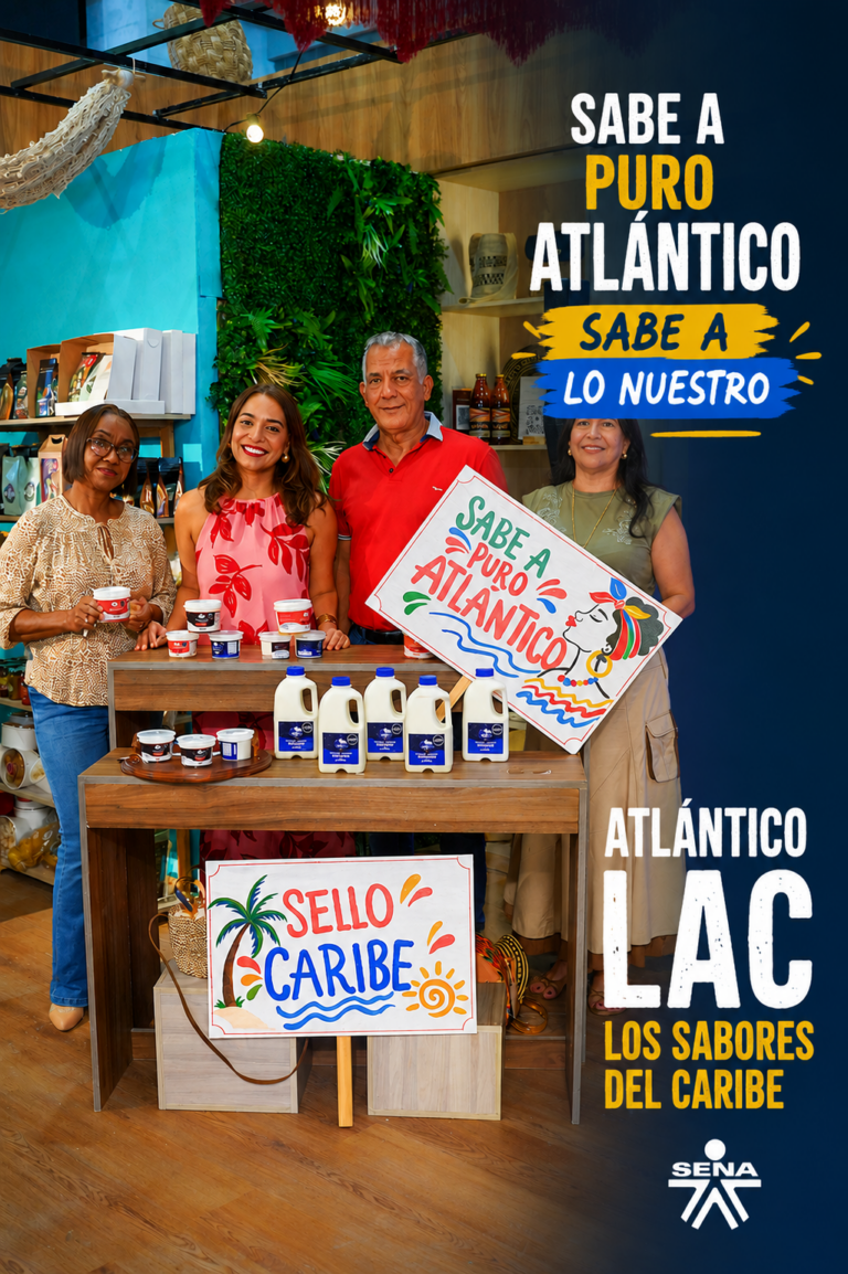 Presentación de Atlántico LAC, línea de yogures del SENA Atlántico con sabores del Caribe.