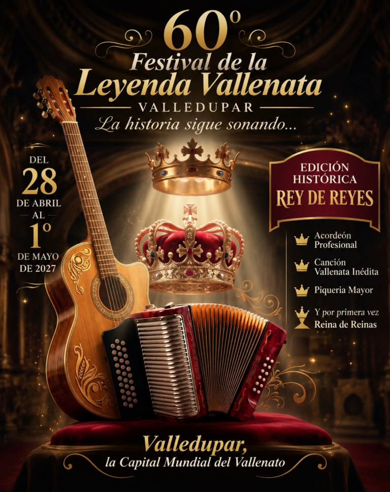 Festival de la Leyenda Vallenata en Valledupar durante su edición número 60 que se realizará en 2027.
