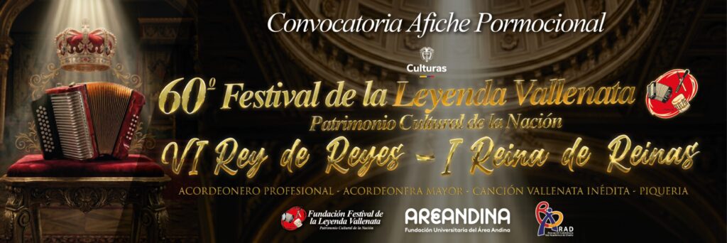 Convocatoria para estudiantes de diseño que crearán propuestas para el afiche del 60° Festival de la Leyenda Vallenata.