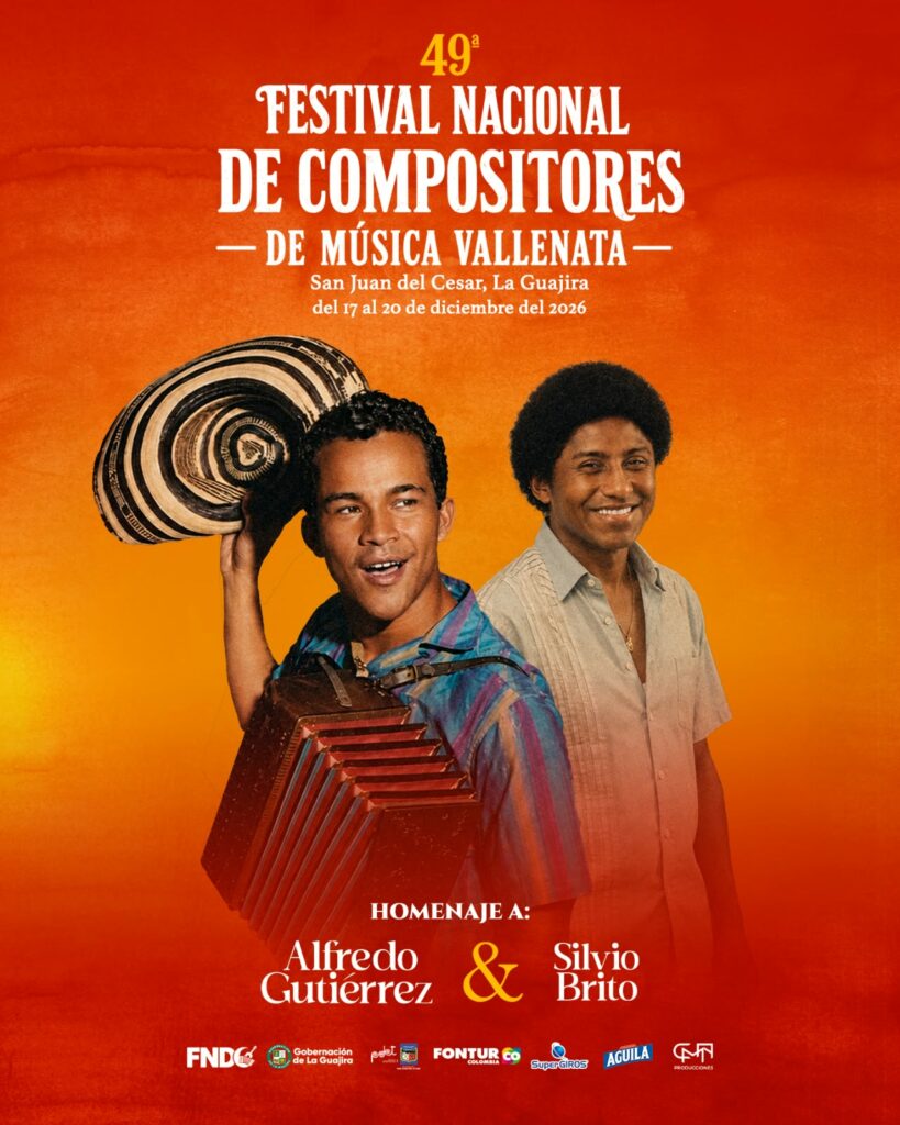 Afiche oficial del 49 Festival Nacional de Compositores de Música Vallenata de San Juan del Cesar