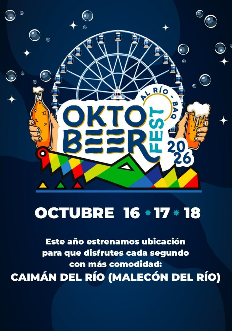 Imagen promocional del Oktobeer Fest al Río BAQ 2026 en Barranquilla.